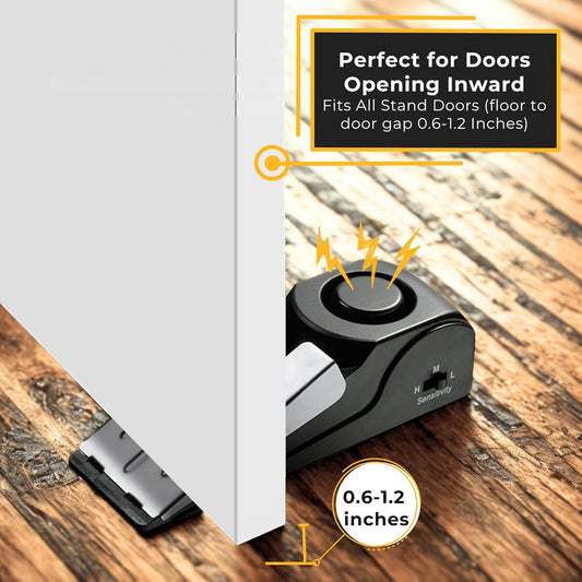 Ultimate Portable Door Stop Alarm with 120 dB Siren for Unmatched Security at Home, Travel, and Dorms