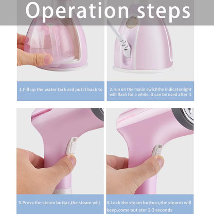 Revolutionize Your Ironing Routine with the 1500W Handheld Garment Steamer - Compact, Fast-Heating, and Perfect for All Fabrics!
