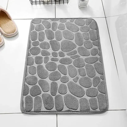 Transform Your Space with the Luxurious Anti-Slip Pebble Floor Mat - Perfect for Bathroom & Living Room Comfort