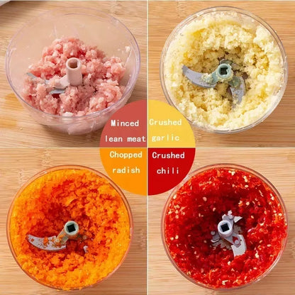 Effortlessly Chop and Slice with the 500/900ML Garlic Chopper - Your Ultimate Kitchen Companion!