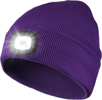Stay Warm and Illuminate Your Adventures with the Rechargeable LED Beanie Hat for Men & Women