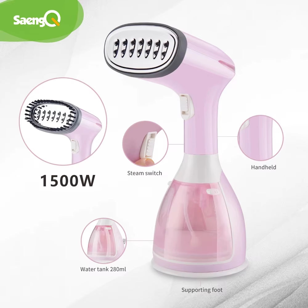 Revolutionize Your Ironing Routine with the 1500W Handheld Garment Steamer - Compact, Fast-Heating, and Perfect for All Fabrics!