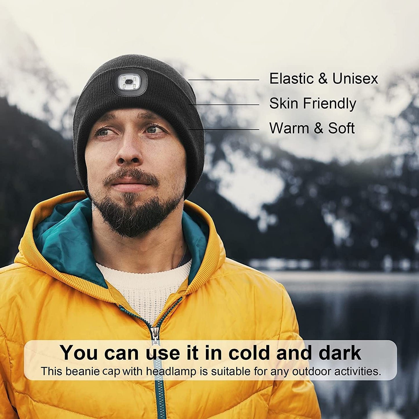 Stay Warm and Illuminate Your Adventures with the Rechargeable LED Beanie Hat for Men & Women