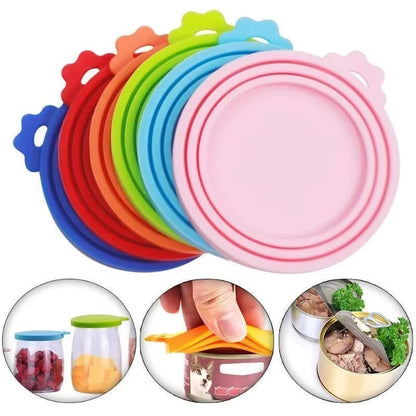 Transform Your Pet's Food Storage with the Versatile 3-in-1 Silicone Can Cover for Dogs and Cats - Perfect Fit for 6.5cm, 7.5cm, and 8.5cm Cans!