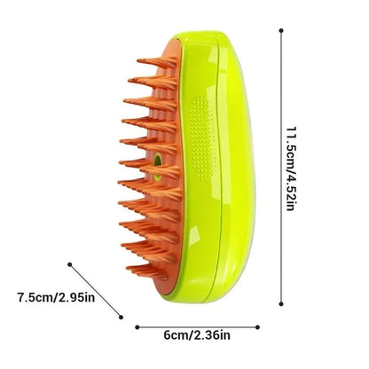 Revolutionary 3-in-1 Electric Steam Brush: The Ultimate Grooming and Massage Tool for Cats and Dogs