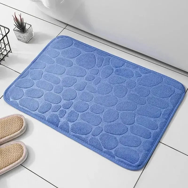 Transform Your Space with the Luxurious Anti-Slip Pebble Floor Mat - Perfect for Bathroom & Living Room Comfort