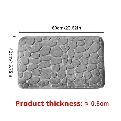 Transform Your Space with the Luxurious Anti-Slip Pebble Floor Mat - Perfect for Bathroom & Living Room Comfort
