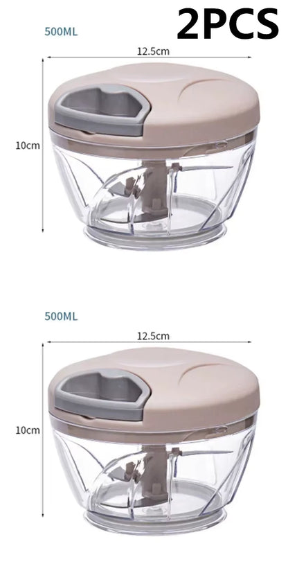 Effortlessly Chop and Slice with the 500/900ML Garlic Chopper - Your Ultimate Kitchen Companion!
