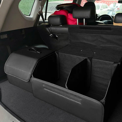 Transform Your Car with the Stylish and Versatile PU Leather Collapsible Trunk Storage Organizer