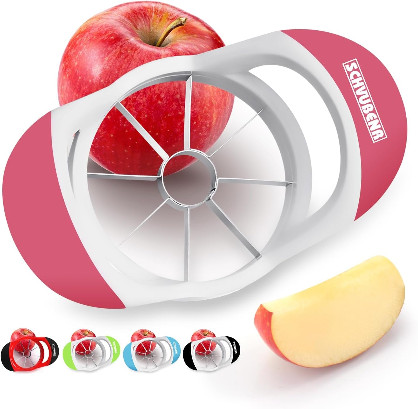 Effortlessly Slice and Core Apples with Our Stylish 3.5 Inch Pink Apple Slicer - Perfect for Fruit Lovers!