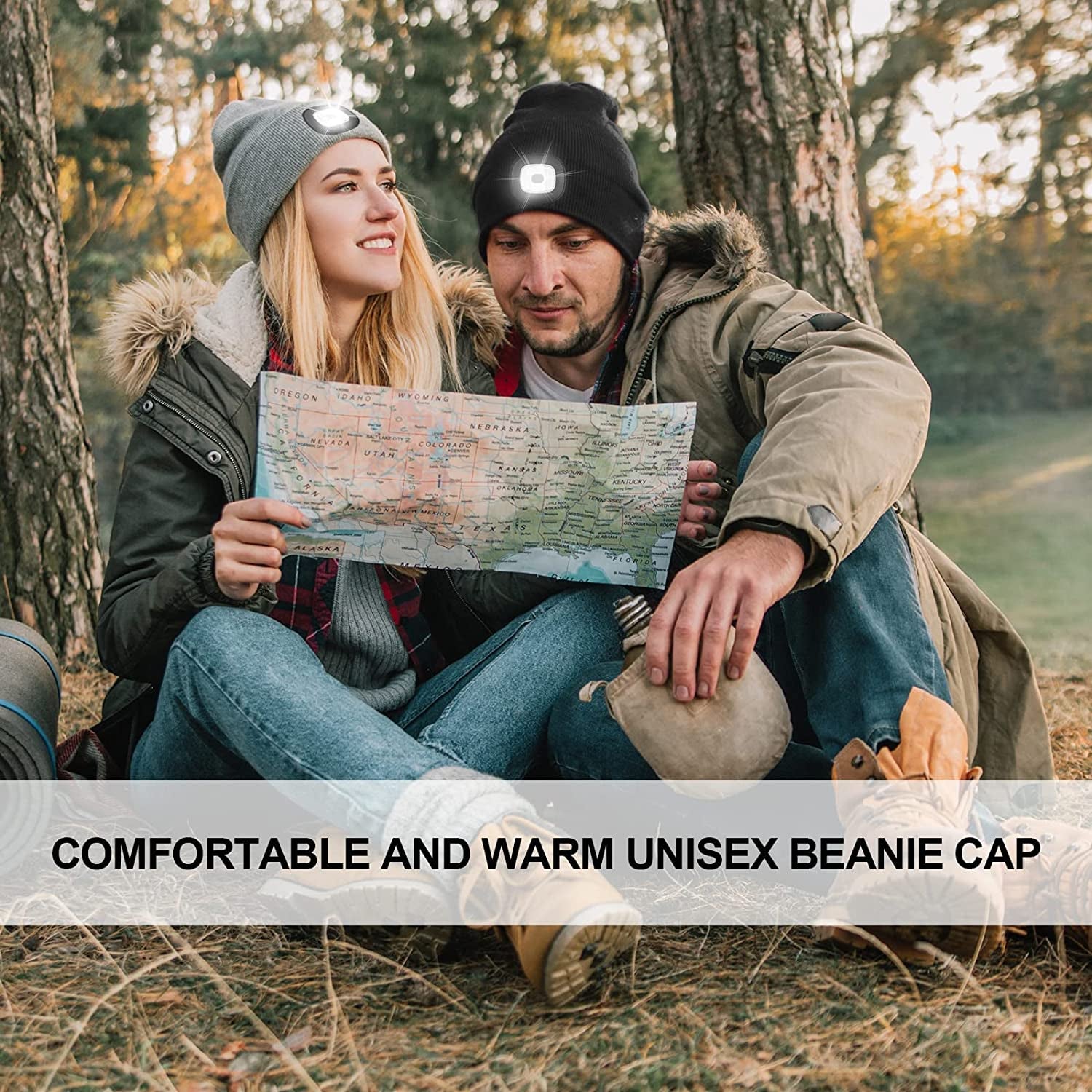 Stay Warm and Illuminate Your Adventures with the Rechargeable LED Beanie Hat for Men & Women