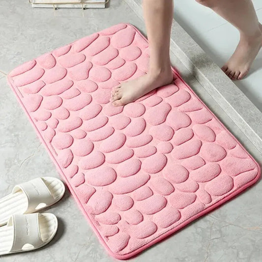 Transform Your Space with the Luxurious Anti-Slip Pebble Floor Mat - Perfect for Bathroom & Living Room Comfort