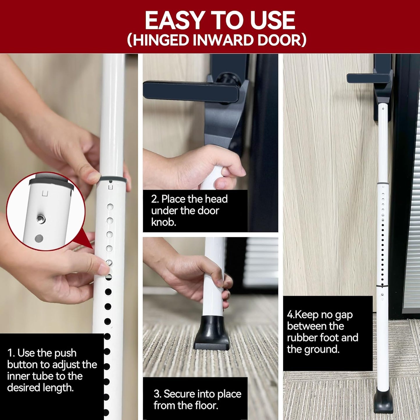 🔒 2-in-1 Door & Sliding Door Security Bar – Powerful Protection for Home & Travel