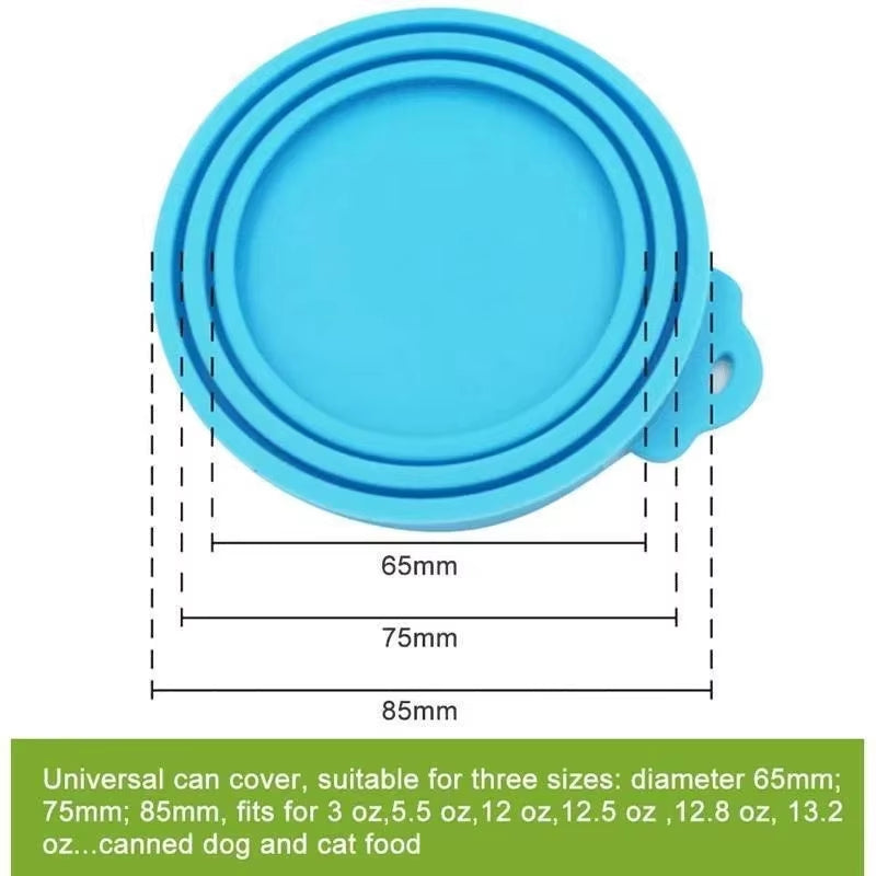 Transform Your Pet's Food Storage with the Versatile 3-in-1 Silicone Can Cover for Dogs and Cats - Perfect Fit for 6.5cm, 7.5cm, and 8.5cm Cans!