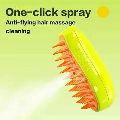 Revolutionary 3-in-1 Electric Steam Brush: The Ultimate Grooming and Massage Tool for Cats and Dogs