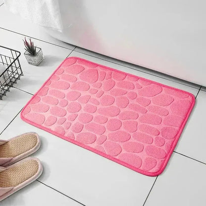 Transform Your Space with the Luxurious Anti-Slip Pebble Floor Mat - Perfect for Bathroom & Living Room Comfort