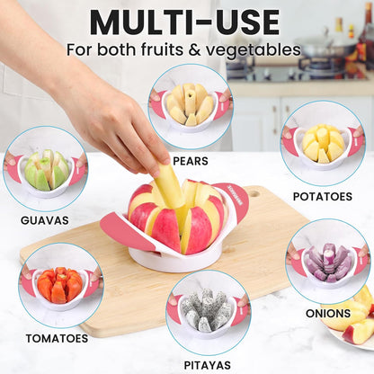 Effortlessly Slice and Core Apples with Our Stylish 3.5 Inch Pink Apple Slicer - Perfect for Fruit Lovers!