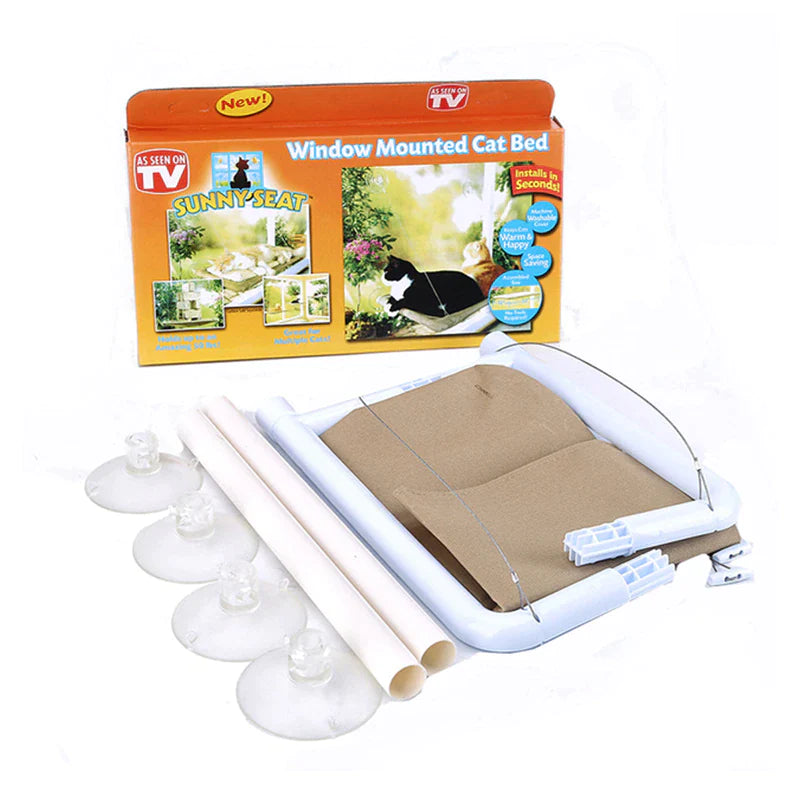 Elevated Cat Hammock - Cozy Window Perch for Cats & Kittens, Stylish Climbing Frame with 20Kg Capacity