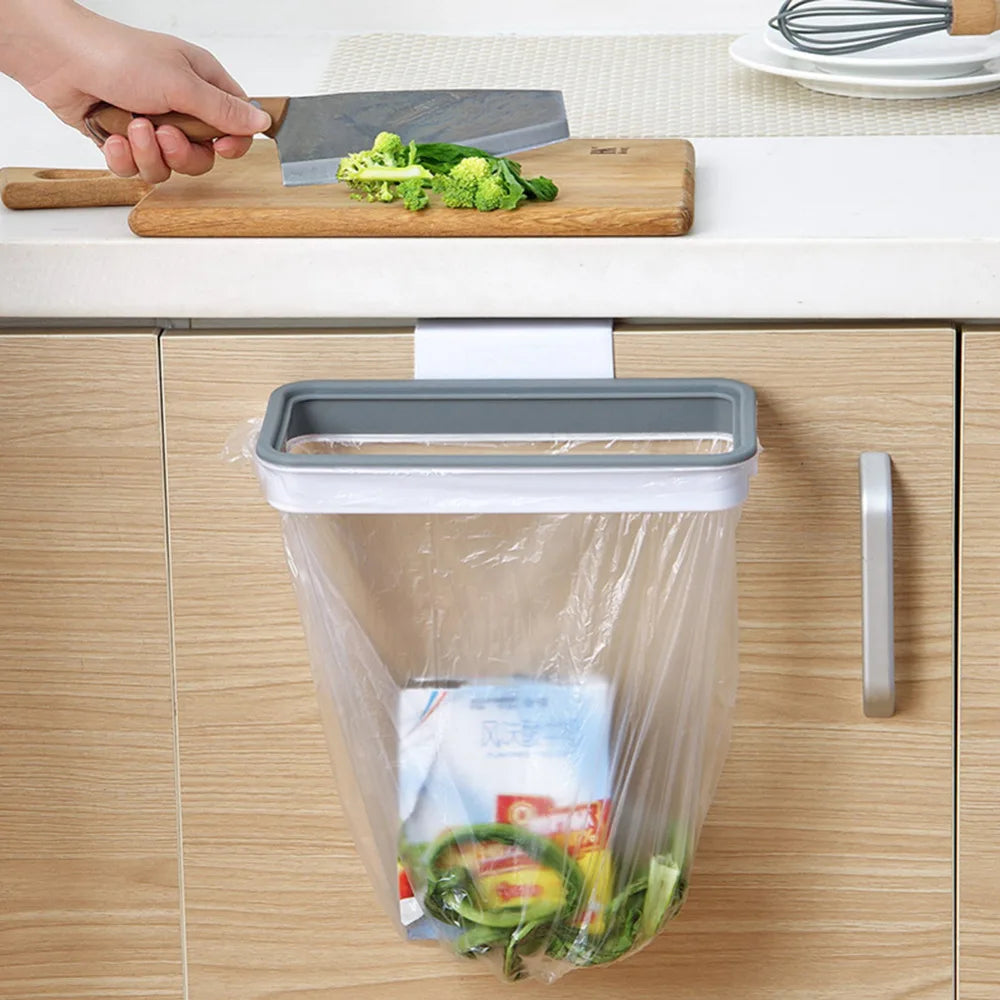 Effortless Kitchen Organization: Versatile Garbage Hanging Bag & Trash Storage Rack for Easy Access
