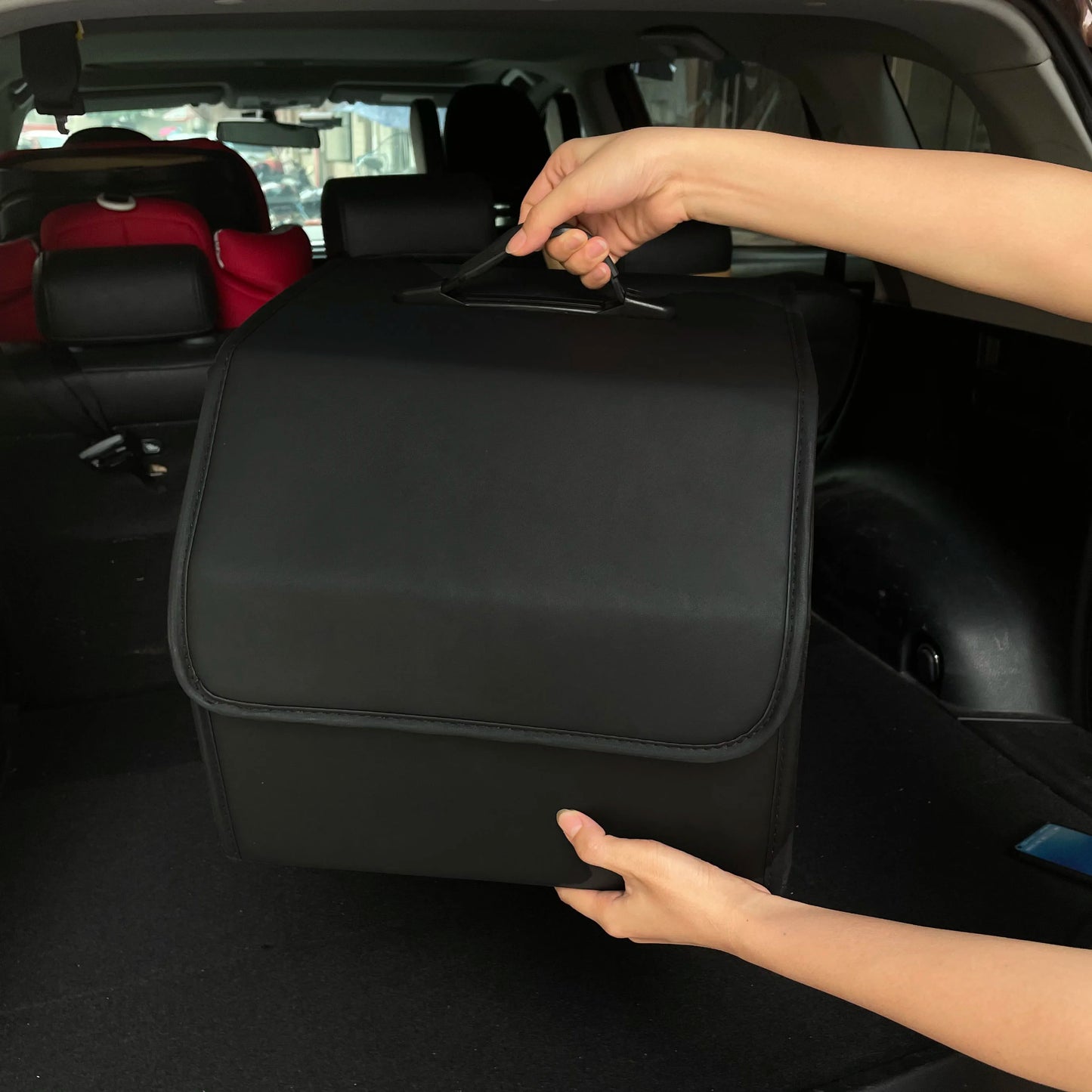 Transform Your Car with the Stylish and Versatile PU Leather Collapsible Trunk Storage Organizer