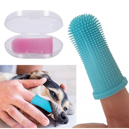 Gentle Silicone Finger Toothbrush for Dogs & Cats