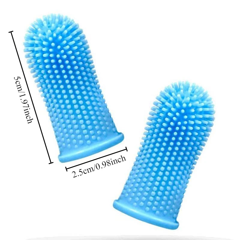 Gentle Silicone Finger Toothbrush for Dogs & Cats