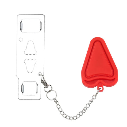 Security Portable Door Lock Latch No Drill Manual Hotel Room Devices for Add Security Holes Removable for Travel Safety