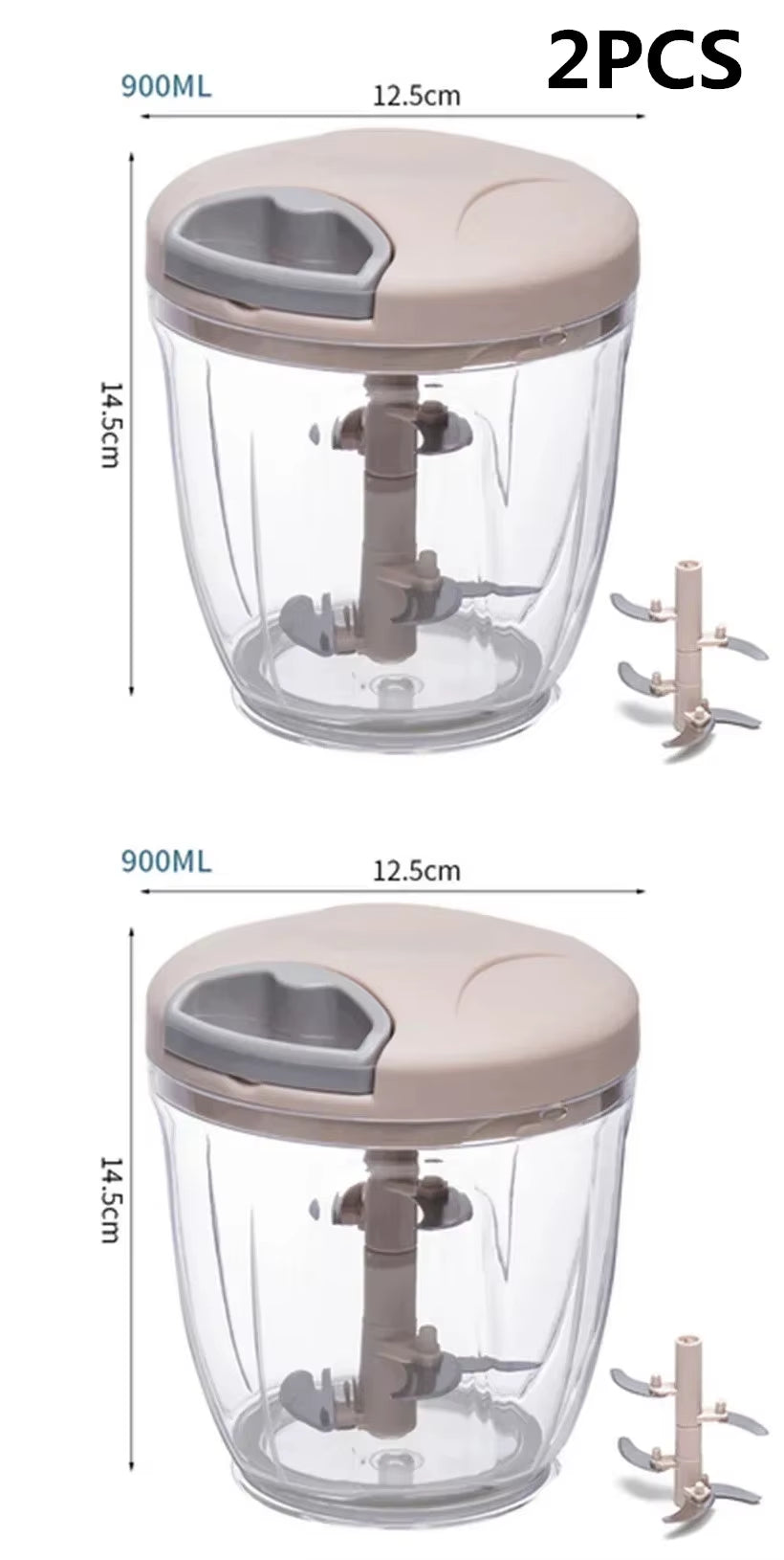 Effortlessly Chop and Slice with the 500/900ML Garlic Chopper - Your Ultimate Kitchen Companion!