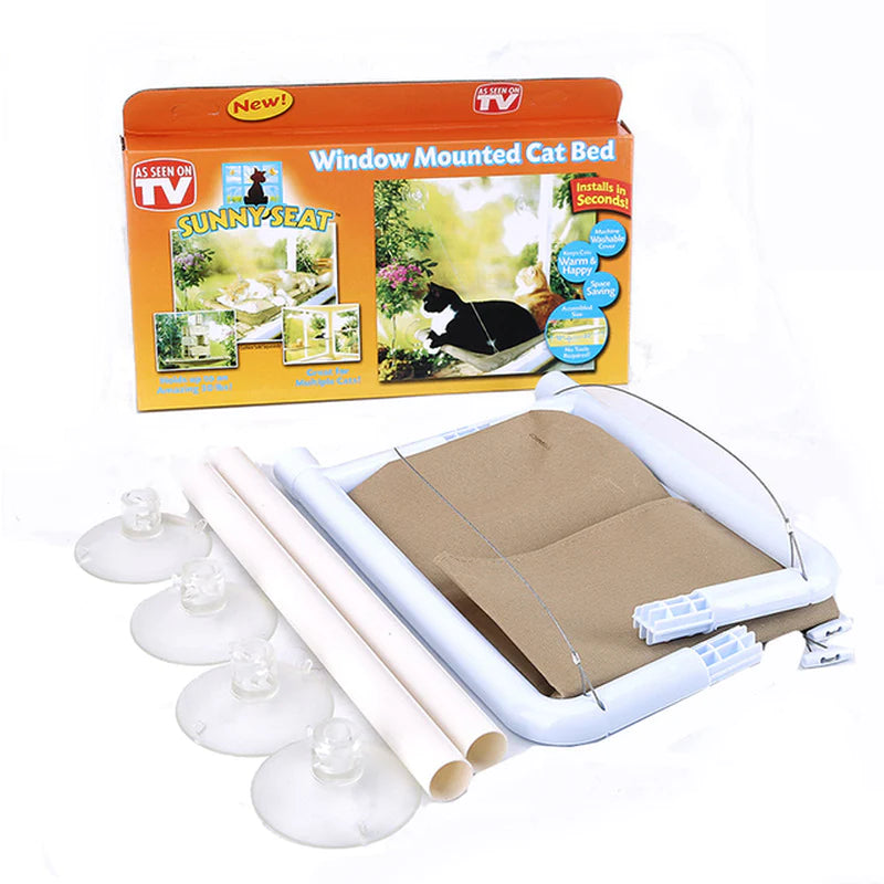 Elevated Cat Hammock - Cozy Window Perch for Cats & Kittens, Stylish Climbing Frame with 20Kg Capacity