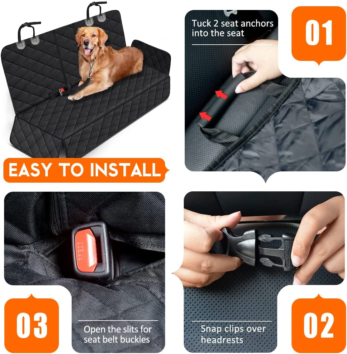 Ultimate Waterproof Dog Seat Cover – Non-Slip, Universal Fit