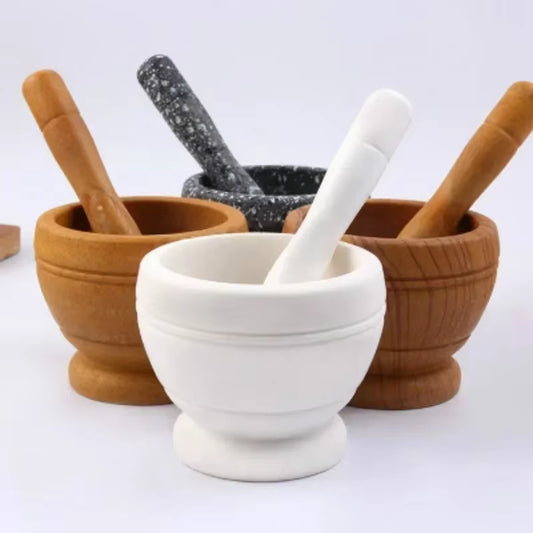 Elevate Your Cooking Experience with Our Resin Mortar and Pestle Set - Perfect for Grinding Garlic, Herbs, and Spices!