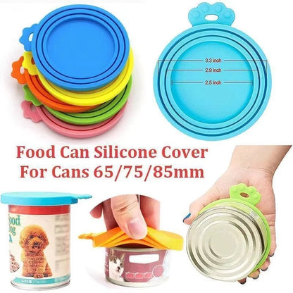 Transform Your Pet's Food Storage with the Versatile 3-in-1 Silicone Can Cover for Dogs and Cats - Perfect Fit for 6.5cm, 7.5cm, and 8.5cm Cans!
