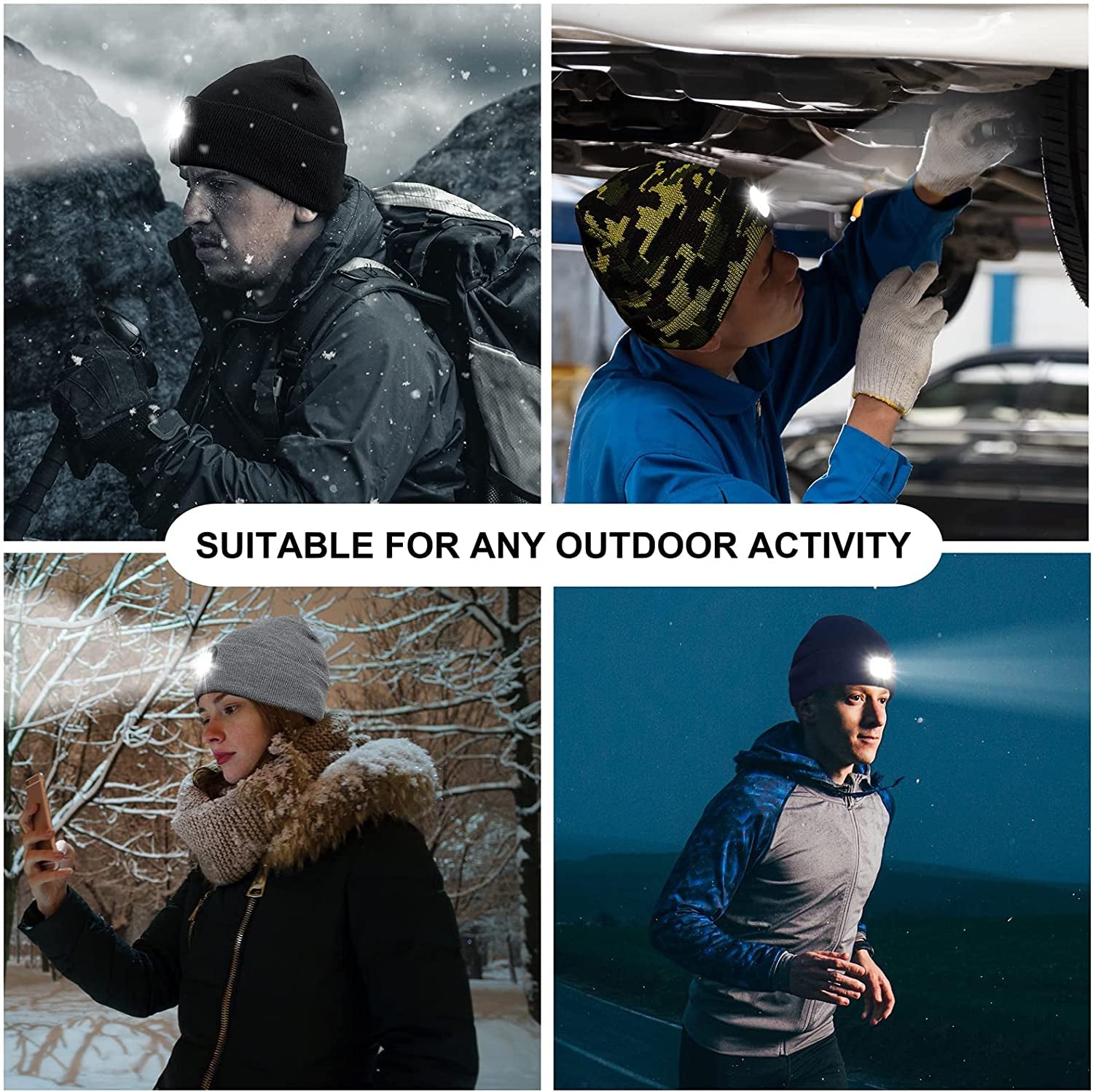 Stay Warm and Illuminate Your Adventures with the Rechargeable LED Beanie Hat for Men & Women