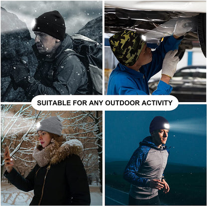 Stay Warm and Illuminate Your Adventures with the Rechargeable LED Beanie Hat for Men & Women