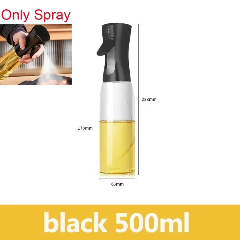 2-in-1 Oil Spray Bottle for Kitchen (200/300/500ml) – Multi-Purpose Oil & Vinegar Dispenser for Cooking, Grilling, Baking & Salad Dressing