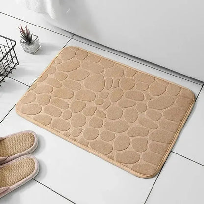 Transform Your Space with the Luxurious Anti-Slip Pebble Floor Mat - Perfect for Bathroom & Living Room Comfort