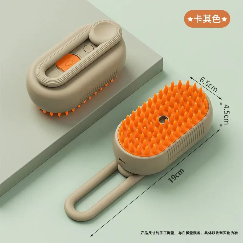 Revolutionary 3-in-1 Electric Steam Brush: The Ultimate Grooming and Massage Tool for Cats and Dogs