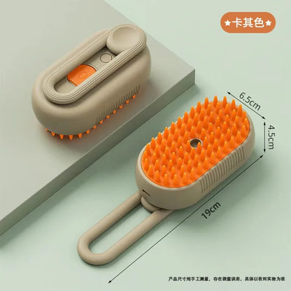 Revolutionary 3-in-1 Electric Steam Brush: The Ultimate Grooming and Massage Tool for Cats and Dogs