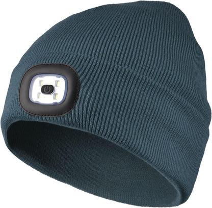 Stay Warm and Illuminate Your Adventures with the Rechargeable LED Beanie Hat for Men & Women