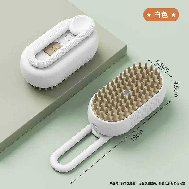Revolutionary 3-in-1 Electric Steam Brush: The Ultimate Grooming and Massage Tool for Cats and Dogs