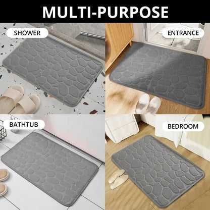 Transform Your Space with the Luxurious Anti-Slip Pebble Floor Mat - Perfect for Bathroom & Living Room Comfort