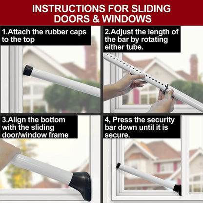 🔒 2-in-1 Door & Sliding Door Security Bar – Powerful Protection for Home & Travel