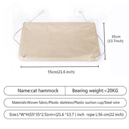 Elevated Cat Hammock - Cozy Window Perch for Cats & Kittens, Stylish Climbing Frame with 20Kg Capacity