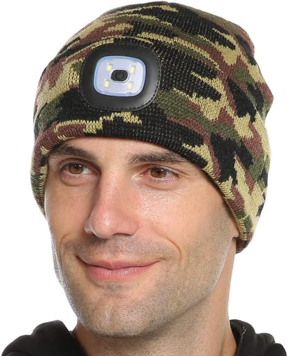 Stay Warm and Illuminate Your Adventures with the Rechargeable LED Beanie Hat for Men & Women