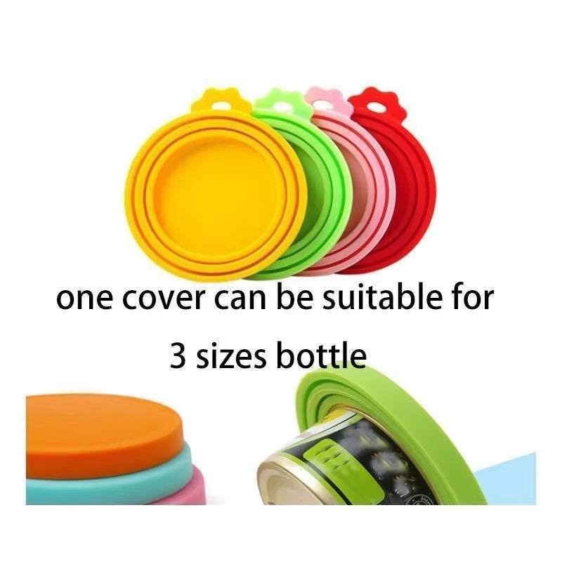 Transform Your Pet's Food Storage with the Versatile 3-in-1 Silicone Can Cover for Dogs and Cats - Perfect Fit for 6.5cm, 7.5cm, and 8.5cm Cans!