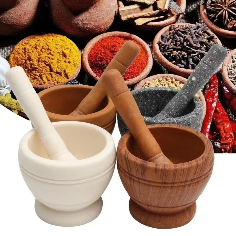 Elevate Your Cooking Experience with Our Resin Mortar and Pestle Set - Perfect for Grinding Garlic, Herbs, and Spices!