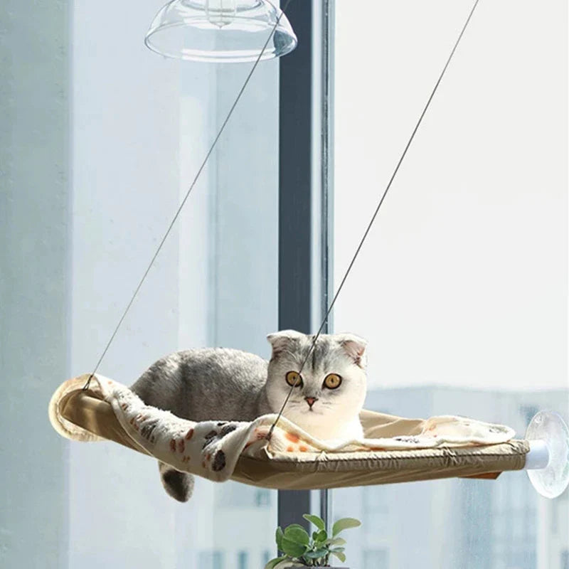 Elevated Cat Hammock - Cozy Window Perch for Cats & Kittens, Stylish Climbing Frame with 20Kg Capacity
